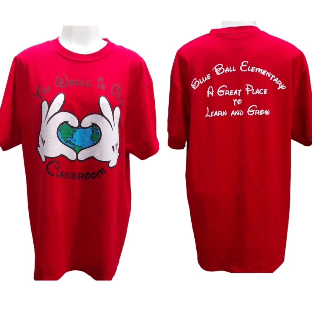 THE WORLD IS OUR CLASSROOM Blue Ball Elementary Short Sleeve TShirt